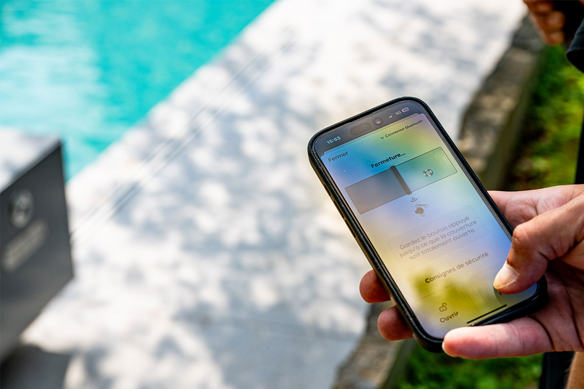 Application Bluetooth pour ouvrir et fermer la Coverseal